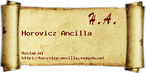 Horovicz Ancilla névjegykártya
